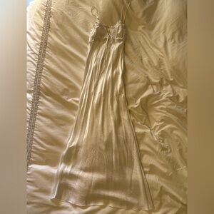 Zara White Satin Dress